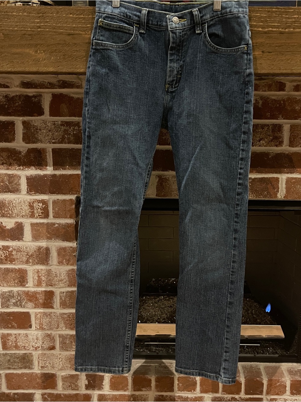 Wrangler Boy’s Classic Straight Leg Jeans Sz 16-Dark Blue